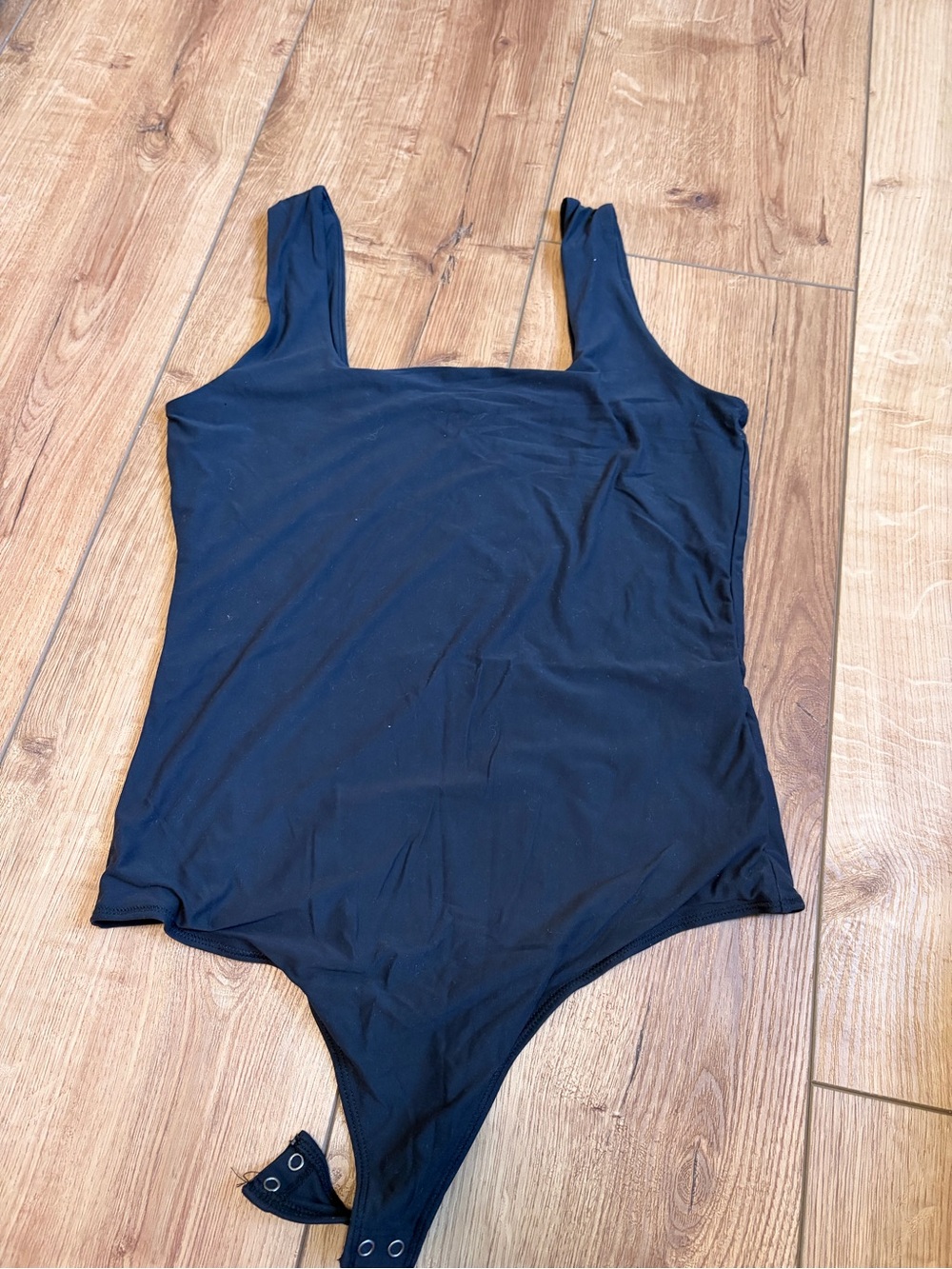 Abercrombie & Fitch Black Scoop-Neck Bodysuit